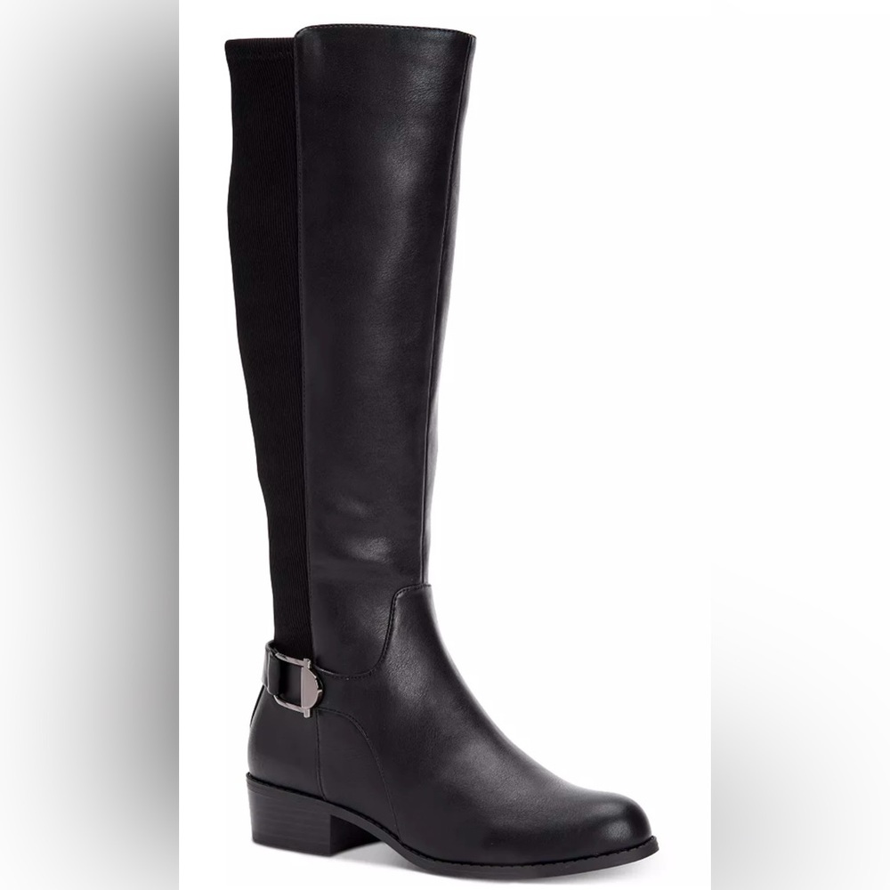 ALFANI Kellum Women’s Knee High Riding Boots Wide Calf Step N Comfort Black 6 M